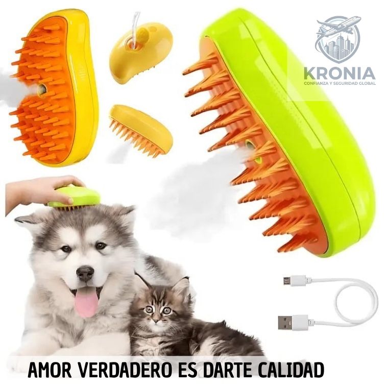 🐾Cepillo Vapor Multifuncional De Mascota