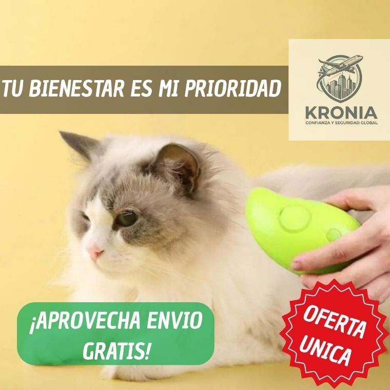 🐾Cepillo Vapor Multifuncional De Mascota