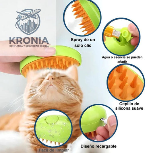 🐾Cepillo Vapor Multifuncional De Mascota